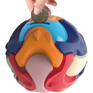 Pusculita Sub Forma de Minge, de Construit, se Asambleaza/Dezasambleaza, din Plastic, 16.5x16.5x16.5, Multicolor - Img 6