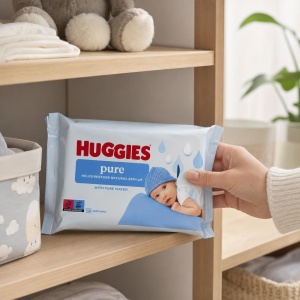 Servetele Umede, Huggies, 56 buc Pure - Img 4