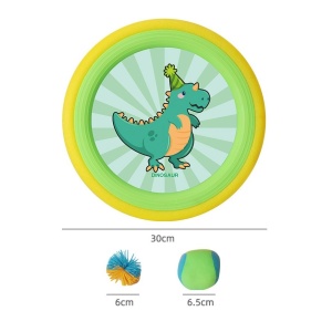 Set Interactiv Frisbee, Fippy, pentru Copii, 2 Palete Elastice, Diametru 30 cm, 4 Mingi, + 3 Ani, Design Animat, Multicolor - Img 2