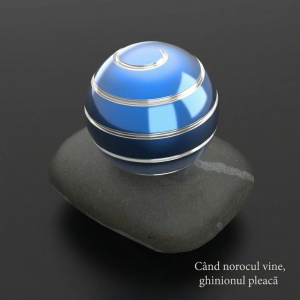 Sfera Fidget Spinner Metalic, Corp Aliaj Zinc, Rulment Inox, Jucarie Antistres pentru Focus si Relaxare, Diametru 40 mm, Gadget pentru Birou, Scoala, Cadou pentru Copii si Adulti, Albastru - Img 4