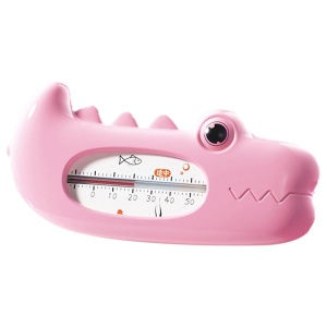 Termometru pentru Baie, Plutitor, Rezistent la apa, Multifunctional, Model Crocodil, 2.7x6.5x3.7 cm, Roz