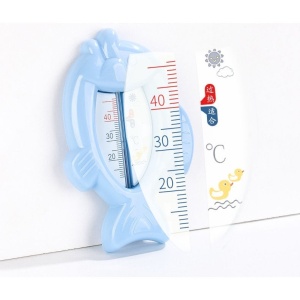 Termometru pentru Baie, Plutitor, Rezistent la apa, Multifunctional, Model Peste, 15.5x9.5x2 cm, Albastru - Img 2
