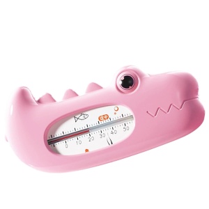Termometru pentru Baie, Plutitor, Rezistent la apa, Multifunctional, Model Crocodil, 2.7x6.5x3.7 cm, Roz - Img 5