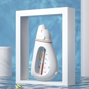 Termometru pentru Baie, Plutitor, Rezistent la apa, Multifunctional, Model Urs Polar, 15x7.5x4 cm, Alb - Img 3