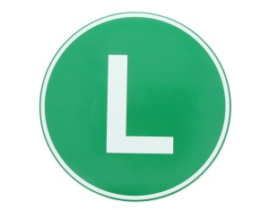 Autocolant sticker avertizare informare L 1 buc, vehicule ecologice, culoare verde diametru 22cm