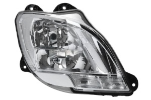 Far Dreapta potrivit DAF CF, XF 106 dupa 2012 (H1/H7/LED/PY21W, electric, cu motor, functie lumini de zi, culoare insert: cromat, culoare semnalizator: transparent)