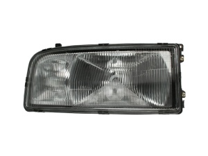 Far stanga H1/H4/W5W, manual cu halogen ceata, fundal crom MERCEDES ACTROS, AXOR 1996-2004