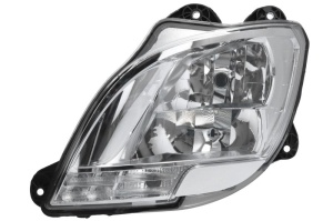 Far Stanga potrivit DAF CF, XF 106 dupa 2012 (H1/H7/LED/PY21W, electric, cu motor, functie lumini de zi, culoare insert: cromat, culoare semnalizator: transparent)
