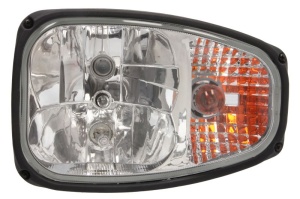 Far Stanga potrivit JCB 3, 4 (H1/H7/PY21/T4W, ansamblul superior, culoare semnalizator: transparent)