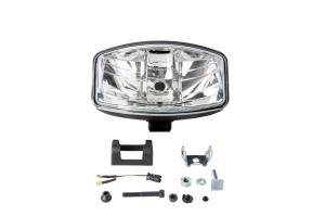 Far universal (H7/W5W, 12/24V, latime 244,8mm, inaltime 141mm, transparent, plastic, negru)