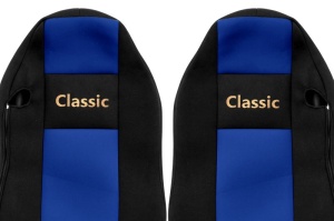Huse scaun camion Classic (albastru, material velur, serie CLASSIC, centura pasager asamblata in scaun) MAN TGX - Img 2