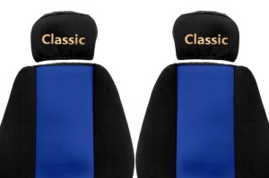 Huse scaun camion Classic (albastru, material velur, serie CLASSIC, centura pasager asamblata in scaun tetiera reglabila ) Mercedes Actros Atego Axor - Img 2