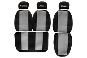 Huse scaun camion Classic (gri, material velur, serie CLASSIC, 1+2; centura pasager asamblata in scaun tetiere reglementate) MAN L2000