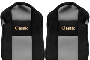 Huse scaun camion Classic (gri, material velur, serie CLASSIC, centura pasager asamblata in scaun) Mercedes Actros - Img 2
