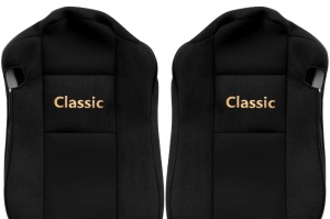 Huse scaun camion Classic (negru, material velur, serie CLASSIC, centura pasager asamblata in scaun scaune standard) Mercedes Actros - Img 2