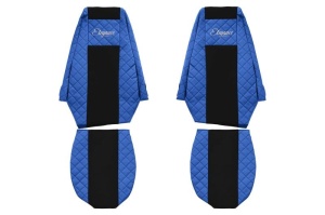 Huse scaun camion Elegance (albastru, material eco-piele / velur, serie ELEGANCE) potrivit RENAULT PREMIUM