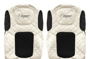 Huse scaun camion Elegance (bej, material eco-piele / velur, serie ELEGANCE) potrivit FORD F-MAX - Img 3
