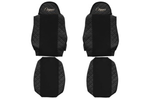 Huse scaun camion Elegance (negru, material eco-piele / velur, serie ELEGANCE) potrivit MAN