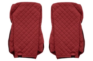 Huse scaun camion Elegance (rosu, material eco-piele / velur, serie ELEGANCE, Euro 6) potrivit DAF - Img 2