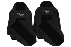 Huse scaun camion ELEGANCE S (negru, material eco-leather / velur,) potrivit MAN TGX dupa 2006