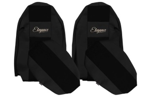 Huse scaun camion ELEGANCE S (negru, material eco-leather / velur) potrivit MAN TGX dupa 2006