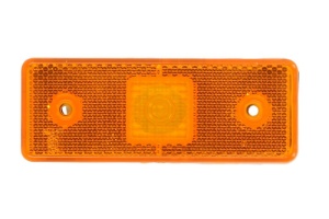 Lampa gabarit Dreapta/Stanga, portocaliu, W3W, inaltime 41mm; latime 110mm, negru, in relief, fara umeras, 12/24V potrivita MERCEDES ACTROS dupa 1996 (fara becuri)