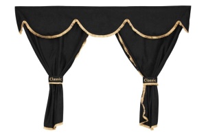 Perdea cortina cabina CLASSIC, cantitate in set: 5buc negru