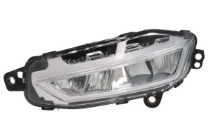 Proiector ceata Stanga 24V potrivit VOLVO FH III dupa 2020 (LED, cu iluminare curba, rama de argint)