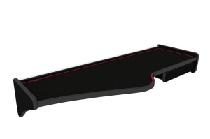 Raft interior cabina potrivit SCANIA R I 2004-2019 (lung, sertar suplimentar sub blatul mesei, dublu, cu sertar, culoare: rosu, serie: CLASSIC)