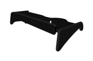 Raft polita interior cabina (panou LED, lumina alba; cabina ingusta M, L, XL, LX, XLX; lung; sertar suplimentar sub blatul mesei, lung, culoare: negru, serie: ELEGANCE) potrivit MAN - Img 2