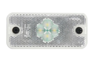 Reflector alb dreptunghiular LED-24V 110x50x18mm