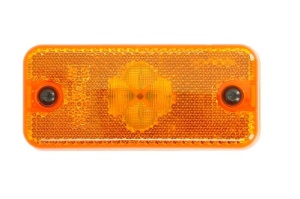 Reflector dreptunghiular portocaliu 2xLED-24V 110x50x18mm