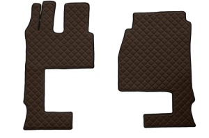 Set covor podea camion Mercedes Actros scaun pasager convertibil, ECO-LEATHER, set 3 buc. (material - eco-piele, culoare - maro, cabina lata 250 cm) - Img 2
