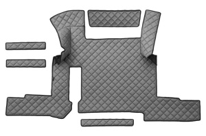 Set covor podea camion potrivit MAN ECO-LEATHER, set 7 bucati (material - eco-piele, culoare - gri, transmisie automata) potrivit MAN TGX - Img 3