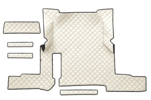 Set covor podea camion potrivit MAN un sertar, ECO-LEATHER, set 7 bucati (material - eco-piele, culoare - bej, transmisie automata) potrivit MAN TGX - Img 3