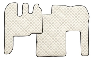 Set covor podea camion potrivit Renault ECO-LEATHER, 2 bucati (material - eco-piele, culoare - bej) potrivit RENAULT TRUCKS MAGNUM dupa 2004