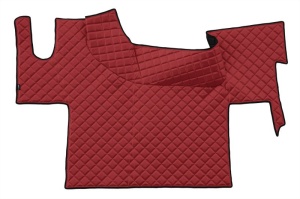 Set covor podea camion potrivit Renault podea plata, ECO-LEATHER, 1 bucata (material - eco-piele, culoare - rosu) potrivit RENAULT TRUCKS T dupa 2013