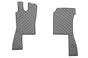 Set covor podea camion potrivit Scania ECO-LEATHER, set 3 buc. (material - eco-piele, culoare - gri, pentru transmisie manuala) potrivit SCANIA 4 1995-2008 - Img 2