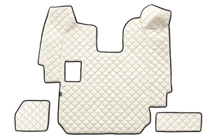 Set covor podea camion potrivit Scania ECO-LEATHER, set 5 buc (material - eco-piele, culoare - bej, pentru transmisie manuala) potrivit SCANIA P dupa 2004 - Img 3