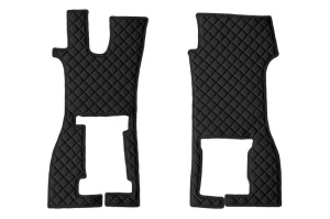 Set covor podea camion potrivit Scania scaun pasager convertibil, ECO-LEATHER, set 4 bucati (material - eco-piele, culoare - negru) potrivit SCANIA L,P dupa 2016 - Img 2