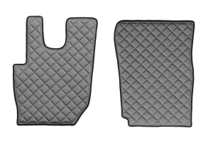 Set covorase podea camion potrivit DAF ECO-LEATHER, set 3 buc. (material - eco-piele, culoare - gri, transmisie automata) potrivit DAF dupa 2013 - Img 2