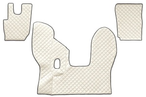 Set covorase podea camion potrivit DAF ECO-LEATHER, set 3 buc. (material - eco-piele, culoare - bej, pentru transmisie manuala) potrivit DAF dupa 2013