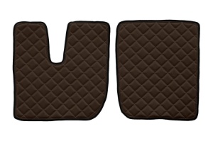 Set covorase podea camion potrivit Iveco ECO-LEATHER, set 3 buc. (material - eco-piele, culoare - maro, pentru transmisie manuala) potrivit IVECO STRALIS - Img 2