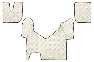 Set covorase podea camion potrivit Iveco ECO-LEATHER, set 3 buc. (material - eco-piele, culoare - bej, transmisie automata) potrivit IVECO STRALIS I dupa 2013