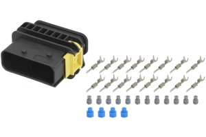 Stecher , Negru potrivit SCANIA (numar pini: 16, forma mufa: dreptunghiular, masculin, HDSCS Code A)