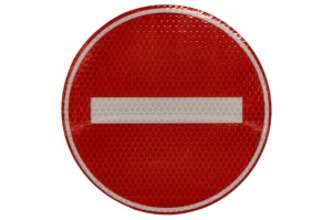Sticker autocolant de avertizare interzis 1 buc, diametru 18cm