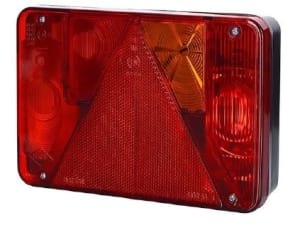 Stop lampa spate dreapta (12/24V, cu semnalizare, cu lampa ceata, cu lumina stop, lumina parcare, reflector triunghiular, cu cablu)