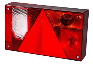 Stop lampa spate dreapta MULTIPOINT I cu bulb deschis 12/24V, semnalizator, lumini marsarier, lampa stop, lumina parcare, triunghi reflector, cu fire fara bulb