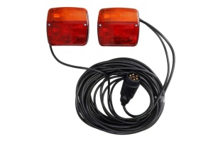 Stop lampa spate stanga/dreapta cu magnet, bulb deschis 12V, semnalizator, lampa stop, lumina parcare, fire 12m, cu a 7 pini soclu