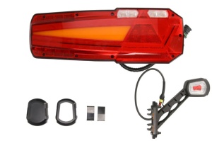 Stop spate Dreapta MAVIC (LED, 12/24V, cu indicator, lampa anti-ceata, lampa mers inapoi, cu lumini frana, lumini parcare/pozitie, reflector triunghiular, cu lampa cu brat de extensie, lungime cablu: